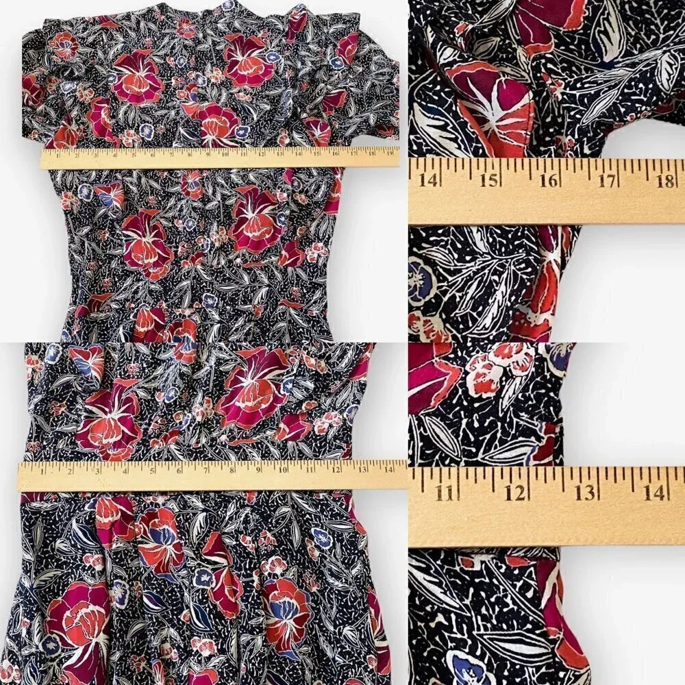 Isabel Marant Etolie Yoana Printed Silk Mini Dress, Size 34EU
